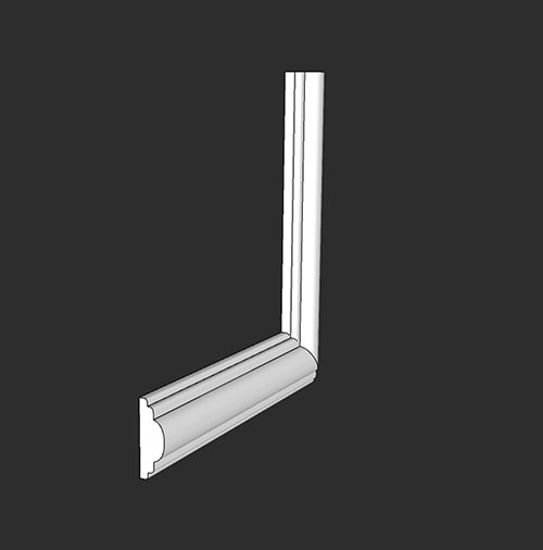 SketchUp模型丨智能构件[PB3构件]石膏线_款式丨PB00269