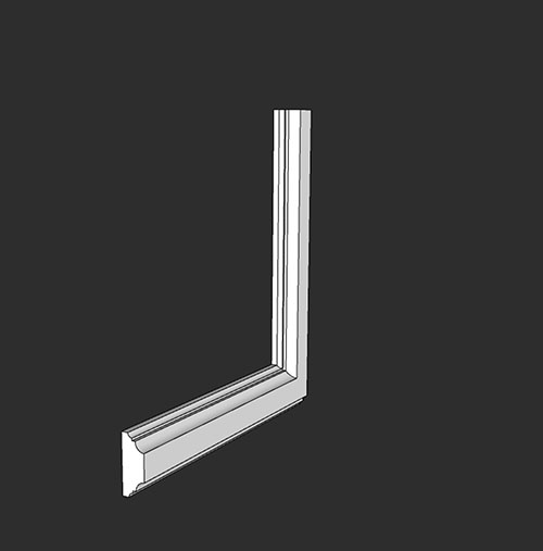 SketchUp模型丨智能构件[PB3构件]石膏线_款式丨PB00272