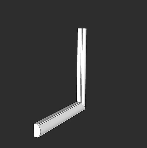 SketchUp模型丨智能构件[PB3构件]石膏线_款式丨PB00273