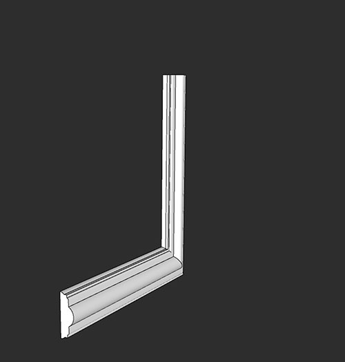 SketchUp模型丨智能构件[PB3构件]石膏线_款式丨PB00274