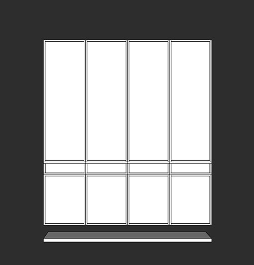 SketchUp模型丨智能构件[PB3构件]高柜_款式丨PB00296