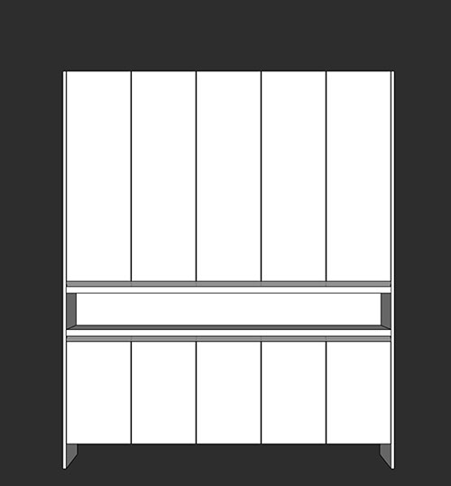 SketchUp模型丨智能构件[PB3构件]高柜_款式丨PB00298