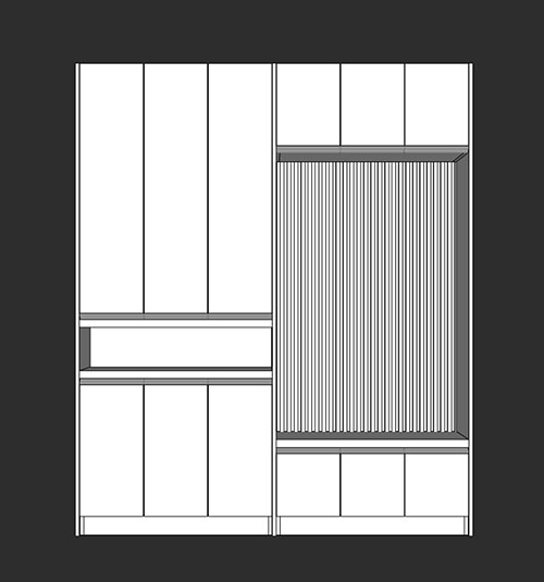 SketchUp模型丨智能构件[PB3构件]高柜_款式丨PB00299