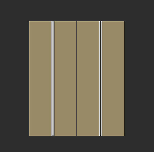 SketchUp模型丨智能构件[PB3构件]衣柜门_款式丨PB00312