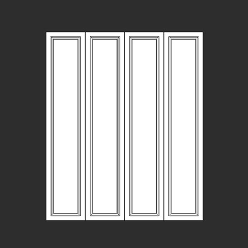 SketchUp模型丨智能构件[PB3构件]衣柜门_款式丨PB00314