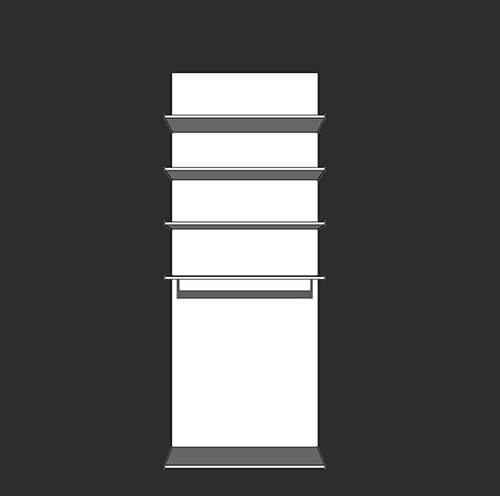 SketchUp模型丨智能构件[PB3构件]衣帽间_替换款丨PB00325