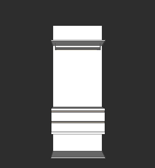 SketchUp模型丨智能构件[PB3构件]衣帽间_替换款丨PB00326