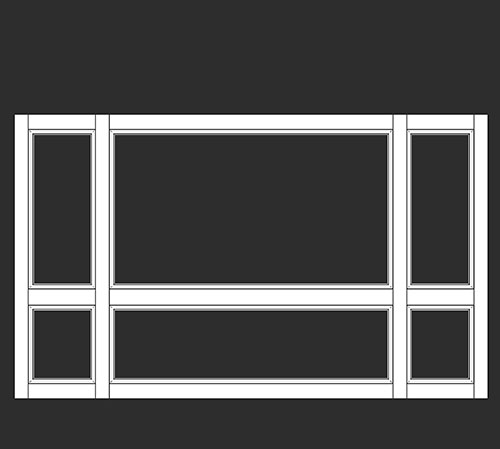 SketchUp模型丨智能构件[PB3构件]护墙_美式丨PB00101