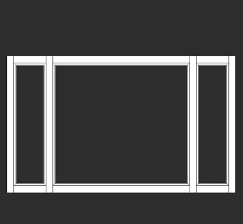 SketchUp模型丨智能构件[PB3构件]护墙_美式丨PB00102
