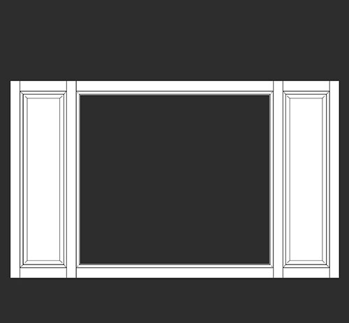 SketchUp模型丨智能构件[PB3构件]护墙_美式丨PB00103