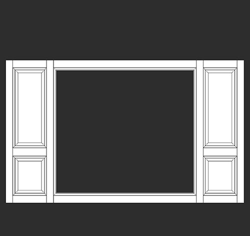 SketchUp模型丨智能构件[PB3构件]护墙_美式丨PB00104