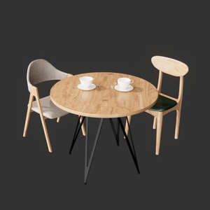 SketchUp模型丨模型库[单体模型]餐桌椅丨DT00082