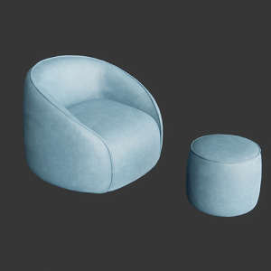 SketchUp模型丨模型库[单体模型]   休闲单椅丨DT000164
