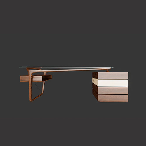 SketchUp模型丨模型库[单体模型]意大利 Ceccotti Collezioni书桌丨DT000177