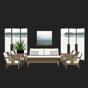 SketchUp模型丨场景模型[中式家具]沙发组合丨MX00031