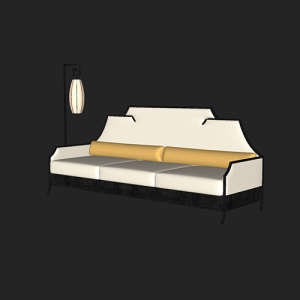 SketchUp模型丨场景模型[中式家具]沙发组合丨MX00050