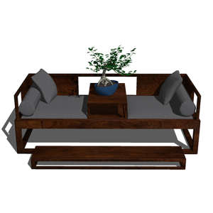 SketchUp模型丨场景模型[中式家具]沙发组合丨MX00063