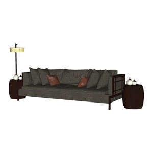 SketchUp模型丨场景模型[中式家具]沙发组合丨MX00064