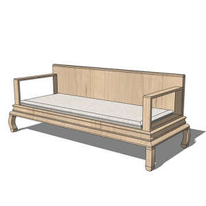 SketchUp模型丨单体模型[中式家具]沙发组合丨MX00069