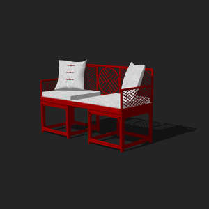 SketchUp模型丨单体模型[中式家具]沙发组合丨MX00070