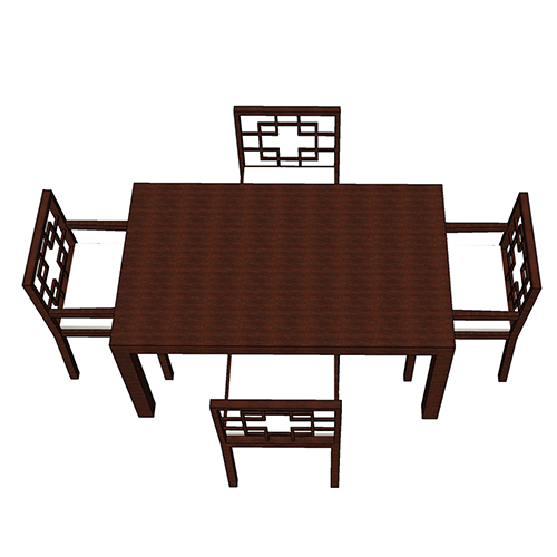 SketchUp模型丨组合模型[中式家具]餐桌丨MX00108