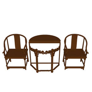 SketchUp模型丨单体模型[中式家具]单椅丨MX00110
