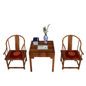 SketchUp模型丨组合模型[中式家具]单椅丨MX00117