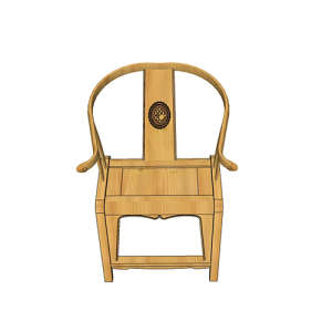 SketchUp模型丨单体模型[中式家具]单椅丨MX00123