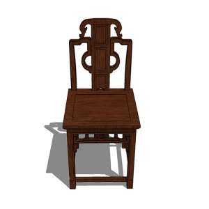 SketchUp模型丨单体模型[中式家具]单椅丨MX00127