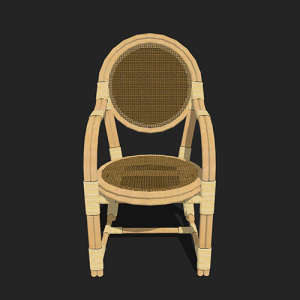 SketchUp模型丨单体模型[中式家具]单椅丨MX00128