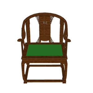 SketchUp模型丨单体模型[中式家具]单椅丨MX00137