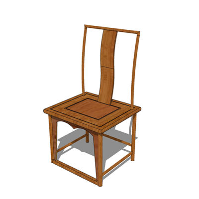SketchUp模型丨单体模型[中式家具]单椅丨MX00140