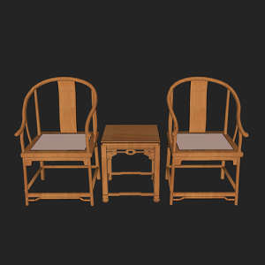 SketchUp模型丨组合模型[中式家具]单椅丨MX00142