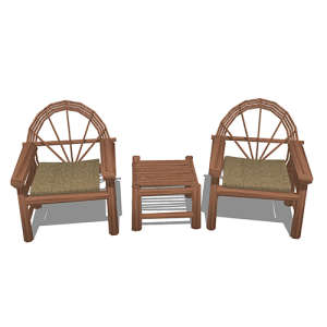 SketchUp模型丨组合模型[中式家具]单椅丨MX00147