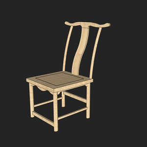 SketchUp模型丨单体模型[中式家具]单椅丨MX00162