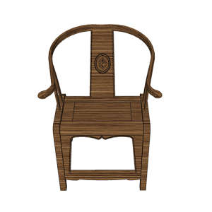 SketchUp模型丨单体模型[中式家具]单椅丨MX00163