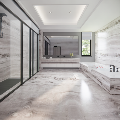 SketchUp模型丨场景模型[客厅空间]卫浴组合丨ZH00022