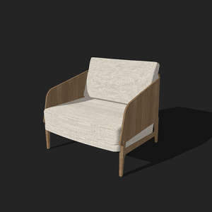 SketchUp模型丨单体模型[北欧家具]民宿度假休闲椅丨MX00215