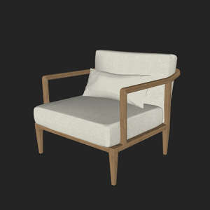 SketchUp模型丨单体模型[北欧家具]民宿度假休闲椅丨MX00216