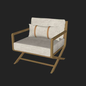 SketchUp模型丨单体模型[北欧家具]民宿度假休闲椅丨MX00217