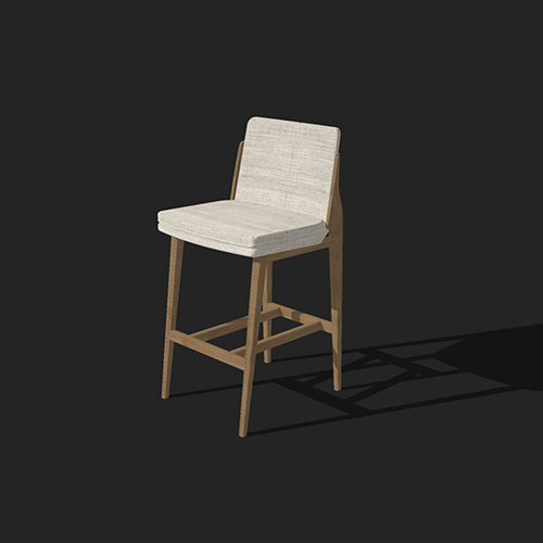 SketchUp模型丨单体模型[北欧家具]民宿度假休闲椅丨MX00219