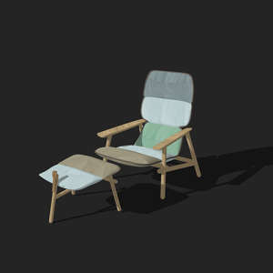 SketchUp模型丨单体模型[北欧家具]民宿度假休闲椅丨MX00229