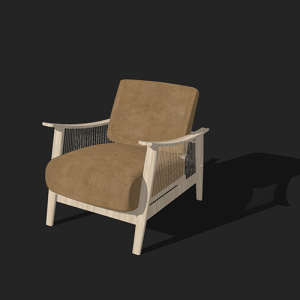 SketchUp模型丨单体模型[北欧家具]民宿度假休闲椅丨MX00231
