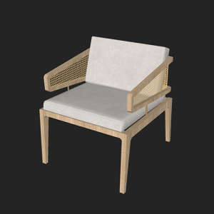 SketchUp模型丨单体模型[北欧家具]民宿度假休闲椅丨MX00237