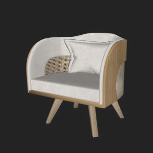 SketchUp模型丨单体模型[北欧家具]民宿度假休闲椅丨MX00238