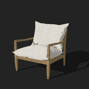 SketchUp模型丨单体模型[北欧家具]民宿度假休闲椅丨MX00243