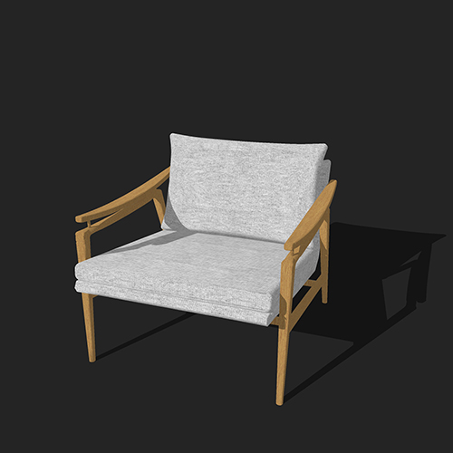 SketchUp模型丨单体模型[北欧家具]民宿度假休闲椅丨MX00245