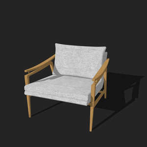 SketchUp模型丨单体模型[北欧家具]民宿度假休闲椅丨MX00245