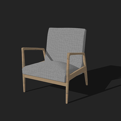 SketchUp模型丨单体模型[北欧家具]民宿度假休闲椅丨MX00246