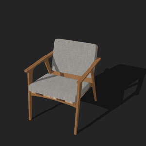 SketchUp模型丨单体模型[北欧家具]民宿度假休闲椅丨MX00247